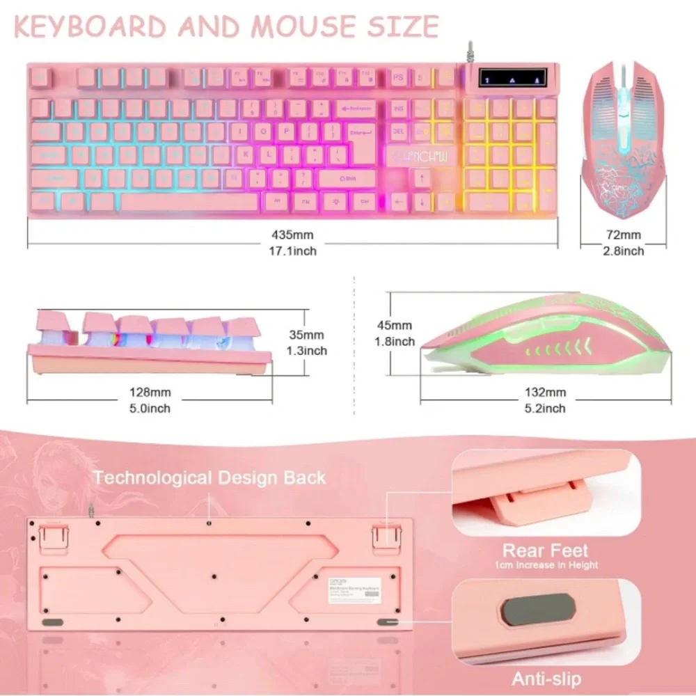 Pink Gaming Keyboard